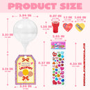 28 Packs Giant Valentine Lollipop Stationery Set with Cards, Includes Pencils Erasers Stampers Sharpener Stickers