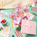 28 Packs Giant Valentine Lollipop Stationery Set with Cards, Includes Pencils Erasers Stampers Sharpener Stickers