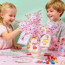 28 Packs Giant Valentine Lollipop Stationery Set with Cards, Includes Pencils Erasers Stampers Sharpener Stickers