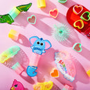 28 Packs Valentine’s Day Critter Kind Gift Cards with Colored Springs for Kids Classroom Exchange