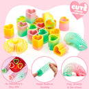 28 Packs Valentine’s Day Critter Kind Gift Cards with Colored Springs for Kids Classroom Exchange