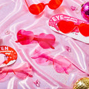 28 Packs Valentine’s Day Heart Shaped Sunglasses with Cards, Classroom Exchange Gift for Kids
