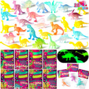28 Packs Valentines Day Cards with Glow in Dark Dinosaur Toys for Kids Classroom Exchange Prizes