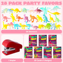 28 Packs Valentines Day Cards with Glow in Dark Dinosaur Toys for Kids Classroom Exchange Prizes