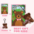 28Pcs Animal Plushies with Kids Valentines Cards for Classroom Gift Exchange