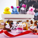 28Pcs Animal Plushies with Kids Valentines Cards for Classroom Gift Exchange