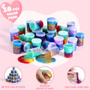28Pcs Cosmic Realm Valentine Slime in Boxes with Kids Valentines Cards
