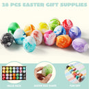 28 Pcs Easter Sidewalk Chalk Eggs Marble Color for Kids Party Favors