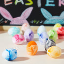 28 Pcs Easter Sidewalk Chalk Eggs Marble Color for Kids Party Favors