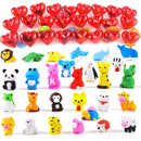 28Pcs Eraser Bulk Prefilled Hearts with Valentines Day Cards for Kids-Classroom Exchange Gifts