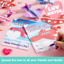 28Pcs Foam Airplanes with Valentines Day Cards for Kids-Classroom Exchange Gifts