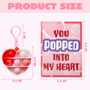 28Pcs Heart Shape push bubble with Valentines Day Cards for Kids-Classroom Exchange Gifts