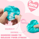 28Pcs Heart Shape push bubble with Valentines Day Cards for Kids-Classroom Exchange Gifts