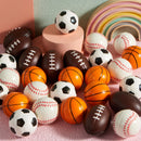 28Pcs Mini Sports Squeeze Balls with Kids Valentines Cards for Classroom Exchange