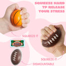 28Pcs Mini Sports Squeeze Balls with Kids Valentines Cards for Classroom Exchange