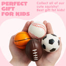 28Pcs Mini Sports Squeeze Balls with Kids Valentines Cards for Classroom Exchange