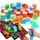 28Pcs Kids Valentines Cards with Glow in The Dark Slime-Classroom Exchange Gift