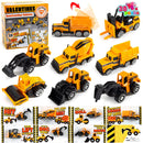 16Pcs Kids Valentines Cards With Pull Back Monster Truck-Classroom Exchange Gifts