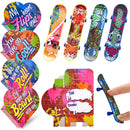28Pcs Mini Skateboards in Boxes with Kids Valentines Cards for Classroom Exchange
