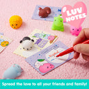 28Pcs Mochi Squishy Toys with Kids Valentines Cards for Classroom Exchange