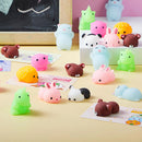 28Pcs Mochi Squishy Toys with Kids Valentines Cards for Classroom Exchange