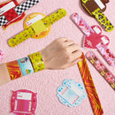 28Pcs Slap on Bracelet with Valentines Day Cards for Kids-Classroom Exchange Gifts