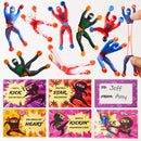 28Pcs Sticky Climbing Ninja with Kids Valentines Cards for Valentine Party Favors