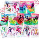 28Pcs Unicorn and Dinosaur Keychain with Kids Valentines Cards