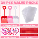 28Pcs Valentines Plastic Toy Shovels