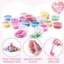 28Pcs Valentines Sand Slime with Valentines Day Cards for Kids-Classroom Exchange Gifts