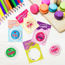 28Pcs Valentines Sand Slime with Valentines Day Cards for Kids-Classroom Exchange Gifts