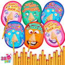 28Pcs 'I Pick Your Nose' Pencil Sharpener Set Kids Valentines Cards for Kids Gifts