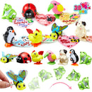 28Pcs Wind Up Toy with Kids Valentines Cards for Valentine Party Favors