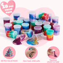 28Pcs Kids Valentines Cards with Cosmic Realm Slime-Classroom Exchange Gifts