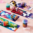 28Pcs Kids Valentines Cards with Cosmic Realm Slime-Classroom Exchange Gifts