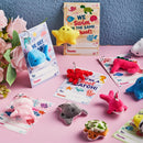 28 Sea Animals Mini Plush Keychain with Pull Back Car Vehicle Toys-Classroom Exchange Gifts