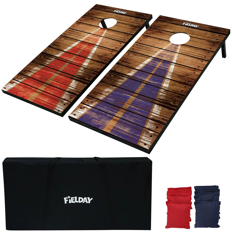 2PACK 4inx2in Classic Cornhole Board Toss Game Set Includes 8 Bean Bags, Travel Case and Game Rules