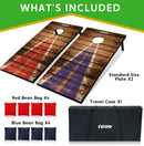 2PACK 4inx2in Classic Cornhole Board Toss Game Set Includes 8 Bean Bags, Travel Case and Game Rules