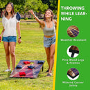 2PACK 4inx2in Classic Cornhole Board Toss Game Set Includes 8 Bean Bags, Travel Case and Game Rules