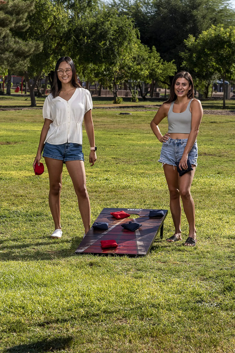 2PACK 4inx2in Classic Cornhole Board Toss Game Set Includes 8 Bean Bags, Travel Case and Game Rules