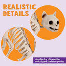 2 PCS Skeleton Cat Halloween Decorations Set Animal Courtyard Decoration
