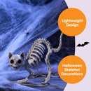 2 PCS Skeleton Cat Halloween Decorations Set Animal Courtyard Decoration