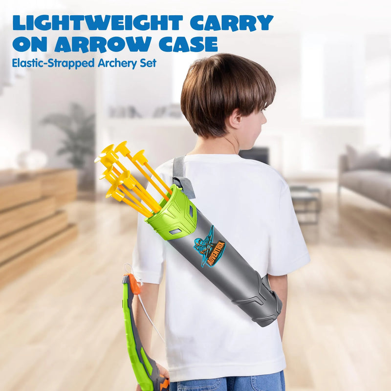 2Pack Bow and Arrow Light Up Archery Toy Set for Kids Ages 3-12