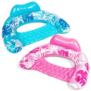 2 Pack Pool Chairs with Cup Holders,Blow up Floating Pool Floats Chair