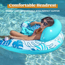 2 Pack Pool Chairs with Cup Holders,Blow up Floating Pool Floats Chair