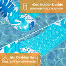 2 Pack Pool Chairs with Cup Holders,Blow up Floating Pool Floats Chair