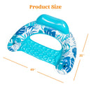 2 Pack Pool Chairs with Cup Holders,Blow up Floating Pool Floats Chair