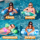 2 Packs 4-in-1 Multi-Purpose PVC Inflatable Pool Floats