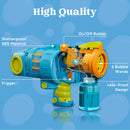 2 Packs Bubble Gun Machine with Bubble Refill Solution, 5000+ Bubbles Per Min