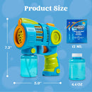 2 Packs Bubble Gun Machine with Bubble Refill Solution, 5000+ Bubbles Per Min